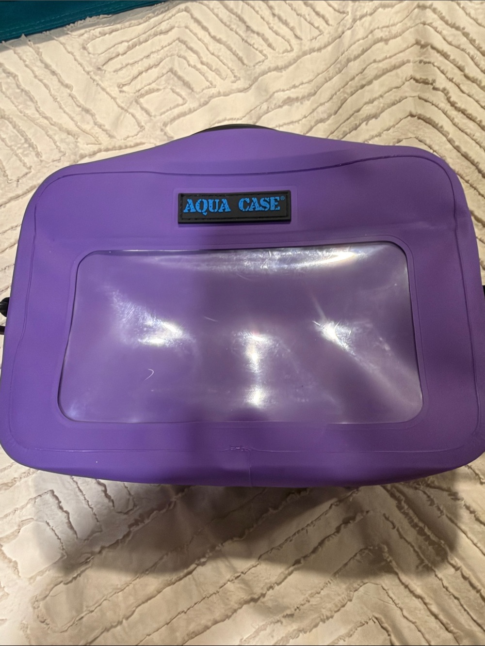 Purple Crossbody Bag with Clear Front Window